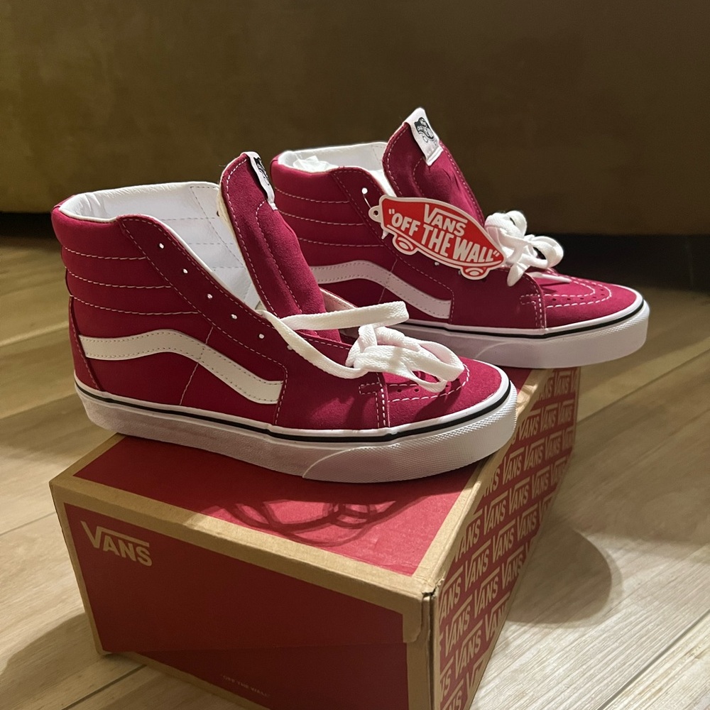 Vans Sk8-Hi Cerise/True white women’s size 7